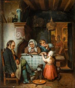 RIKKERS Willem 1812-1873,After the Meal,1844,De Vuyst BE 2019-03-02