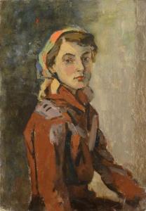 Rikmanis Janis 1901-1968,Woman with a scarf,Antonija LV 2024-02-04