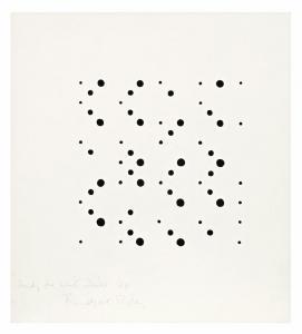 RILEY Bridget 1931,STUDY FOR WHITE DISKS,1964,Deutscher and Hackett AU 2013-08-28