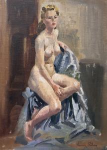 RILEY Harry Arthur 1895-1966,Nude Study of a Woman Seated,Duggleby Stephenson (of York) 2023-07-28