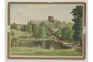 RILEY Reginald 1800-1900,THE ABBEY AND LAKE, ST. ALBANS,1944,Sworders GB 2015-03-10