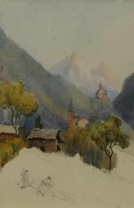 RIMINGTON Evelyn Jane 1869-1958,View of The Alps,Eastbourne GB 2016-01-09