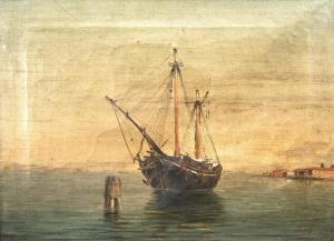 RINALDO Antonio 1880-1887,Goélette près du rivage,19th century,Dogny Auction CH 2023-11-28