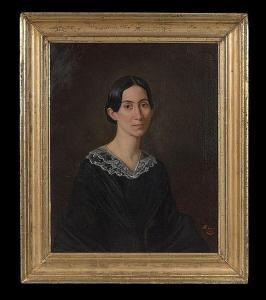 RINCK Adolph D,Portrait of a Creole Lady in a Lace Collar,1847,New Orleans Auction 2015-05-30