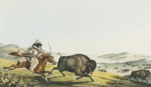 RINDISBACHER Peter 1806-1834,Hunting the Buffaloe,Sotheby's GB 2014-05-21