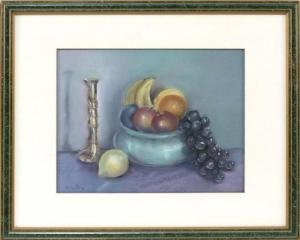 RING BETTY,Still life of a candlestick and bowl of fruit,Eldred's US 2017-11-18