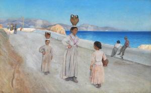 RING L.A 1854-1933,Towards evening at Terracina,1894,Bruun Rasmussen DK 2017-02-28