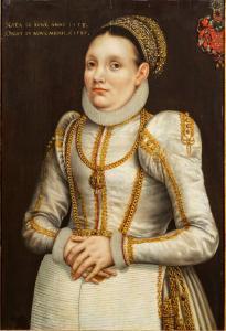 RING Ludger Tom II 1522-1584,Portrait de Meta Esich à la robe blanche brodée ,Cornette de Saint Cyr 2022-03-24