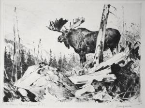 RINGIUS Carl 1879-1950,Alaskan Wilderness,Jackson Hole US 2014-09-13