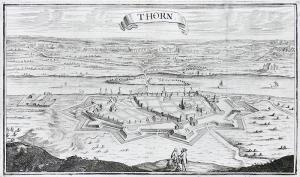 Rink Eucharius Gottlieb 1670-1745,Thorn Widok Torunia,1711,Sopocki Dom Aukcjny PL 2018-02-17