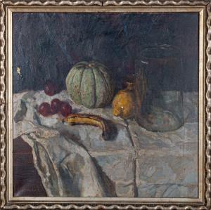 RINKEL Friedrich 1885,Stillleben mit Melone,1912,DAWO Auktionen DE 2021-12-11