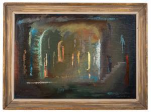 RINOV Gouri Paul Ivanov 1902-1966,Modern abstract,1955,Cobbs US 2021-11-13