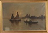 RIPARI Virgilio 1843-1902,Nocturnal Venetian scene,Alderfer Auction & Appraisal US 2008-03-07