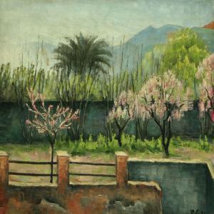 RIPCKE EDSBERG Olaf 1879,Southern landscape with orchard and palms,1931,Bruun Rasmussen 2010-09-20