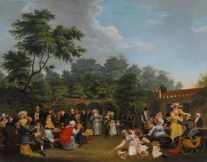 RIPPINGILLE Edward Villiers,Figures eating and drinking in the grounds of Rane,Sotheby's 2021-12-16