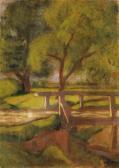 RIPPL RONAI Jozsef 1861-1927,Landscape in Somodor with a Bridge,Kieselbach HU 1998-06-12