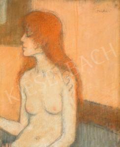 RIPPL RONAI Jozsef 1861-1927,Redhead Parisian Model (That Feeling),1890,Kieselbach HU 2023-12-17