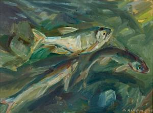 RIPPMANN Hans 1896-1971,Fische im Wasser,Dobiaschofsky CH 2023-11-08