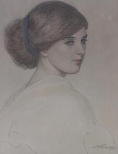 RITCHIE J,portrait of a girl,Burstow and Hewett GB 2017-11-22