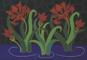 RITCHIE Maxine 1949,Blue Water Iris (Wall Flower Series II),Christie's GB 2003-08-26