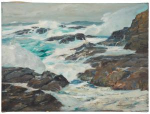 RITSCHEL William Frederick 1864-1949,A Stiff North Wester,John Moran Auctioneers US 2023-11-14