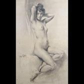 RITTER Caspar 1861-1923,Nudo femminile seduto,1900,Von Morenberg IT 2015-01-24