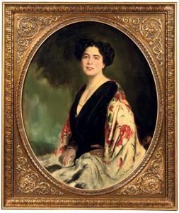 RITTER Caspar,Portrait of Miss von Kleinschnitz wearing a colour,1923,Christie's 2007-04-03