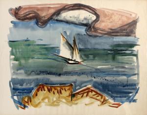 RITTER Chris 1906-1976,Ocean Seascape,1962,Ro Gallery US 2023-07-27