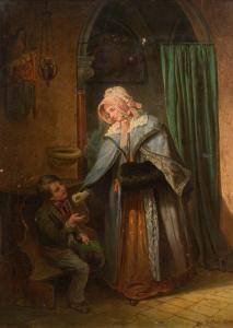 RITTER Eduard 1808-1853,THE ALMSGIVING,1846,im Kinsky Auktionshaus AT 2023-06-20
