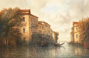 ritter Louis 1854-1892,Kanal in Venedig,Wendl DE 2019-06-20