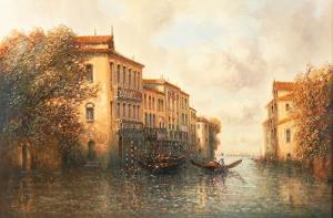 ritter Louis 1854-1892,Kanal in Venedig,Wendl DE 2018-03-01