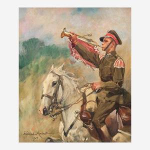 RITTER VON KOSSAK WOICIECH 1856-1942,Trumpetting Soldier on Horseback,1934,Freeman US 2023-07-18