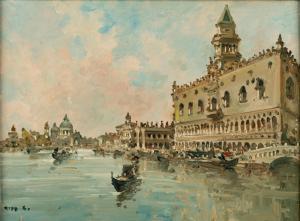 RIVA Giovanni 1890-1973,Venezia, bacino di San Marco,Finarte IT 2023-10-19