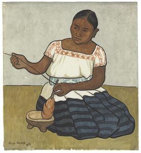 RIVERA Diego 1886-1957,Luz hilando,1936,Christie's GB 2008-11-19