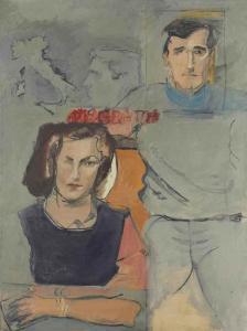 RIVERS Larry 1923-2002,Formal Marriage Portrait of Earl and Camilla McGra,1965,Christie's 2017-03-03