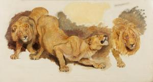 RIVIERE Briton 1840-1920,Study for 'Daniel in the Lion's Den',1871,Bonhams GB 2022-11-22