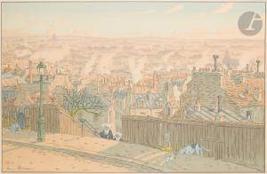RIVIERE Henri 1864-1951,Paris vu de Montmartre,1900,Ader FR 2024-04-03