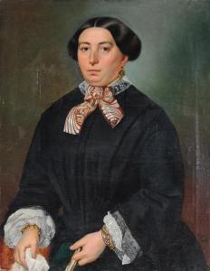RIZZI Lorenzo 1830-1885,Ritratto di signora,1863,Antonina IT 2012-12-17
