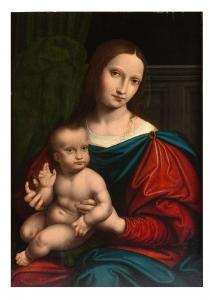 Rizzoli Giovan Pietro 1495-1549,Vierge à l'Enfant,Aguttes FR 2022-04-05