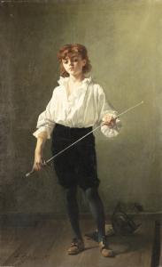 ROBAUDI Alcide Théophile 1850-1928,THE FENCING LESSON,1987,Sotheby's GB 2019-06-26