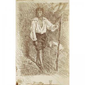 ROBAUT Alfred 1830-1909,JEUNE ITALIEN AU BTON,1850,Sotheby's GB 2008-11-15
