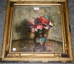 ROBB W,Study of Flowers in a Copper Lustre Jug,Tooveys Auction GB 2011-10-05