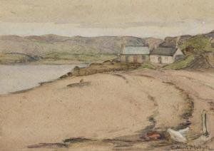 robb whyte Catharine 1906-1979,House along a coastline,John Moran Auctioneers US 2020-06-24