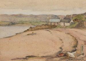 robb whyte Catharine 1906-1979,House along a coastline,John Moran Auctioneers US 2020-01-26