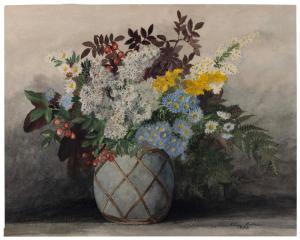 ROBBINS Ellen 1828-1905,Floral still life,Eldred's US 2022-11-04
