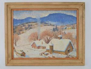 ROBBINS Frederick 1893,Snow Scene,1958,Hood Bill & Sons US 2020-02-18