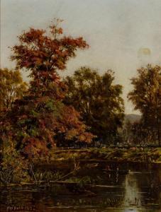 ROBBINS Horace Walcott 1842-1904,Autumn on the Water,Shannon's US 2023-10-26