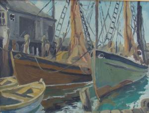 ROBBINS Raymond Francis 1912,Cape Ann harbor,1939,Eldred's US 2008-07-17