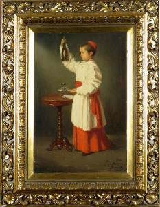 ROBERT Alexandre 1817-1890,L'Enfant de Choeur,1885,Galerie Moderne BE 2019-12-09