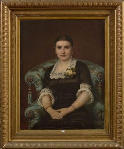 ROBERT Alexandre 1817-1890,Portrait d'une élégante,1878,VanDerKindere BE 2018-09-11